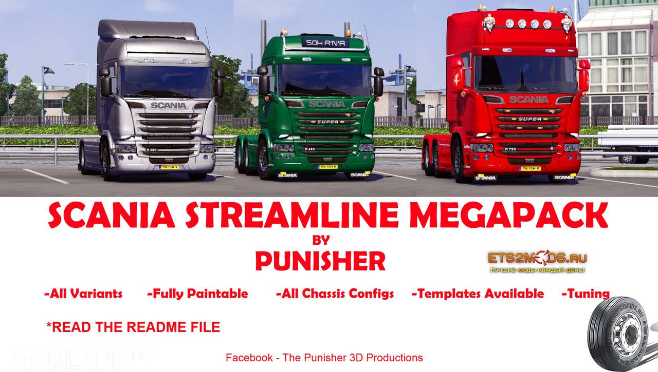 Scania Streamline Megapack by Punisher V3 to 1.26 - ETS 2