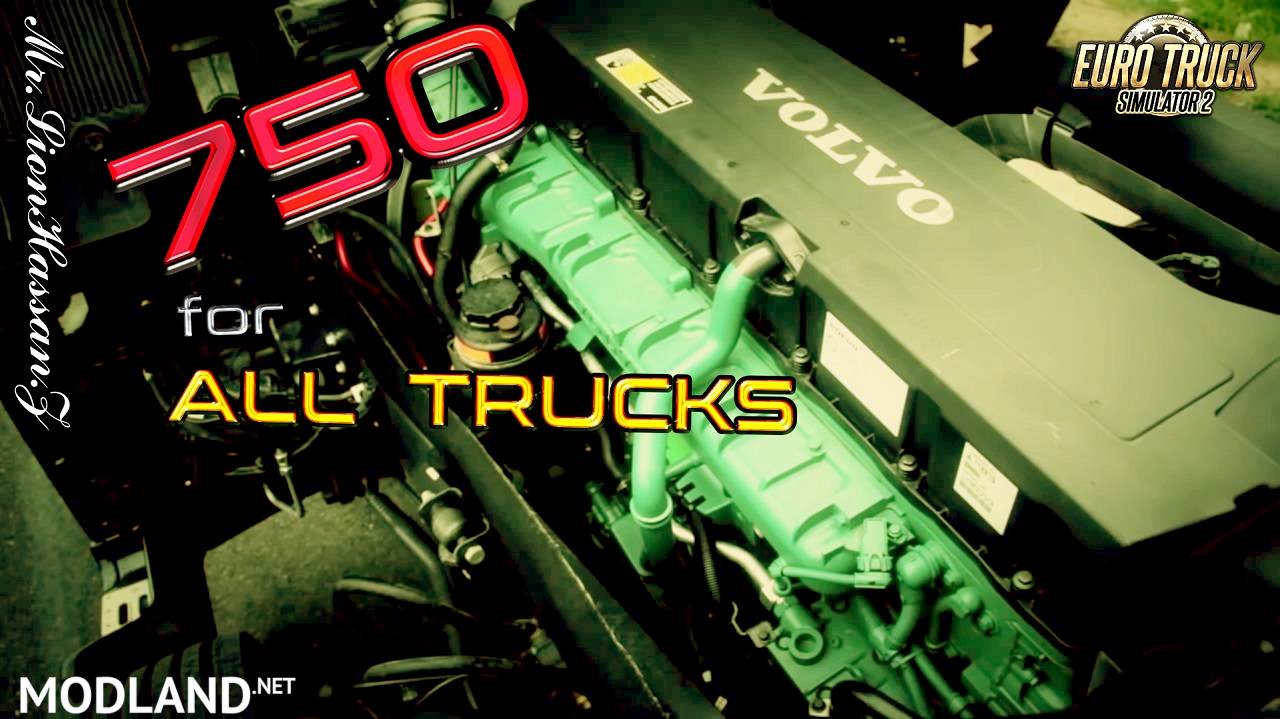 750 HP For ALL Truck ETS2 For Multiplayer