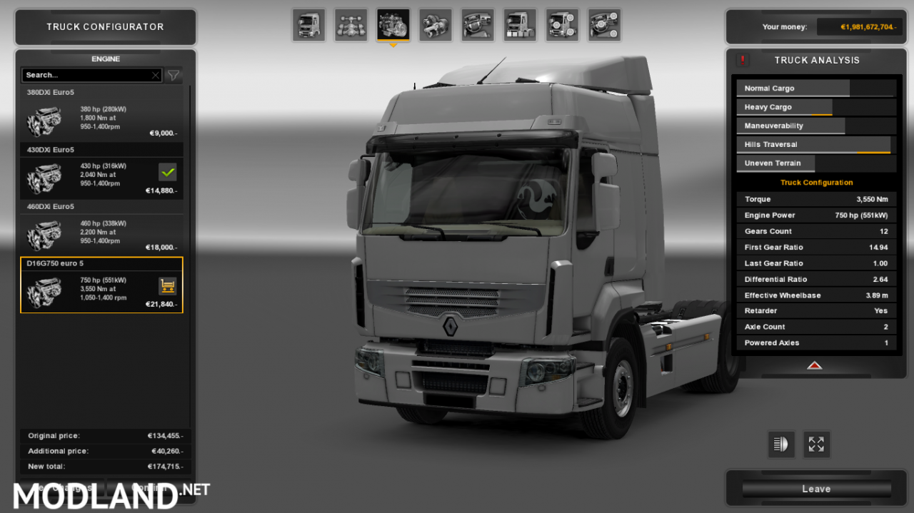 Renualt Premium 750 hp Engine