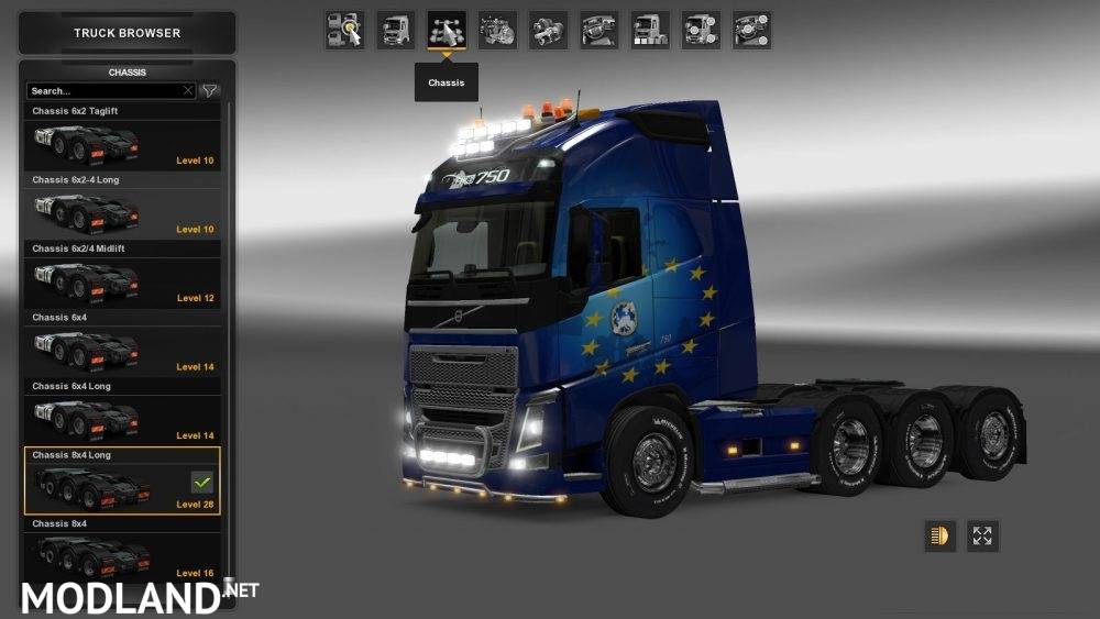 Volvo FH16 2012 6×2-4L 6x4L 8x4L ver 3.0