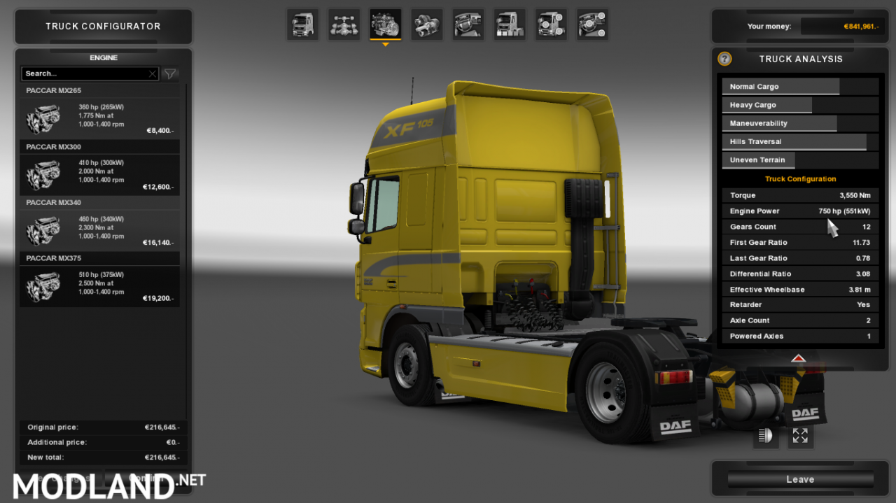 Daf 750 engine work in MULTI
