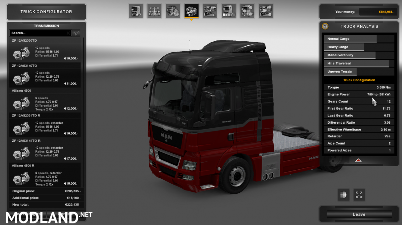 MAN 750 engine work in MULTI