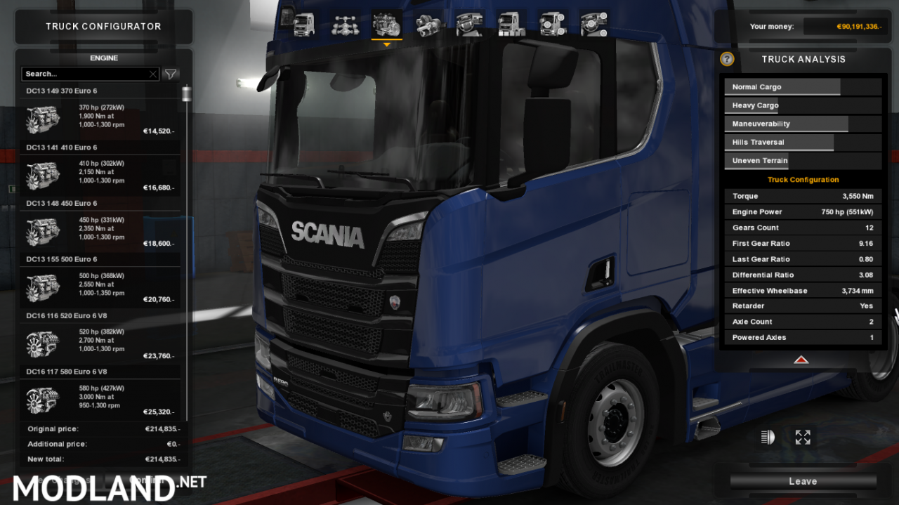 750 Engine for new scania series