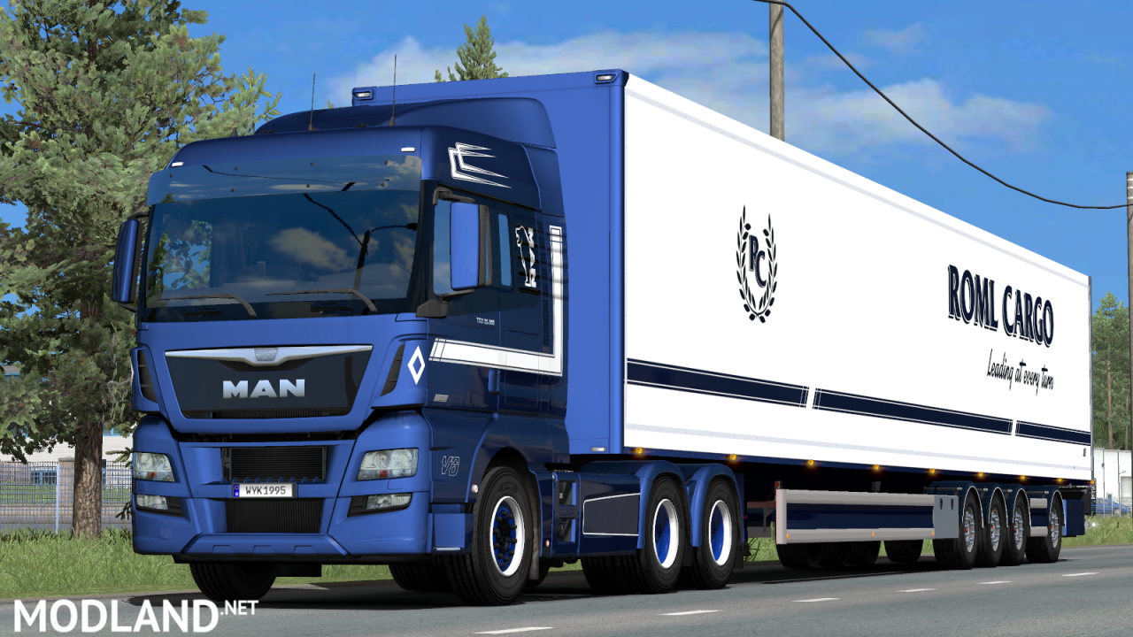 ROML Cargo MAN TGX Euro6 and VAK 4.4m DRY HCT Skinpack
