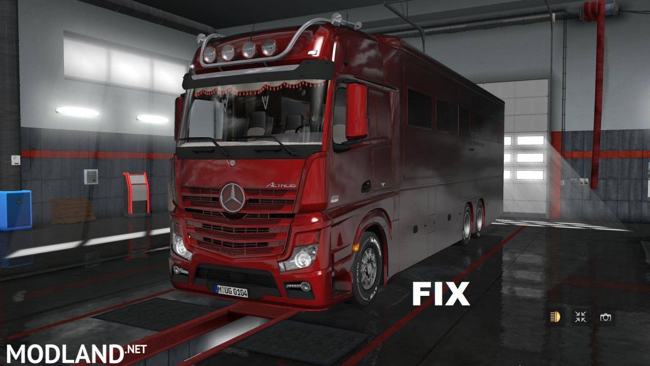 Fix for Mercedes Benz MP4 Actros Motorhome v 1.31,1.32