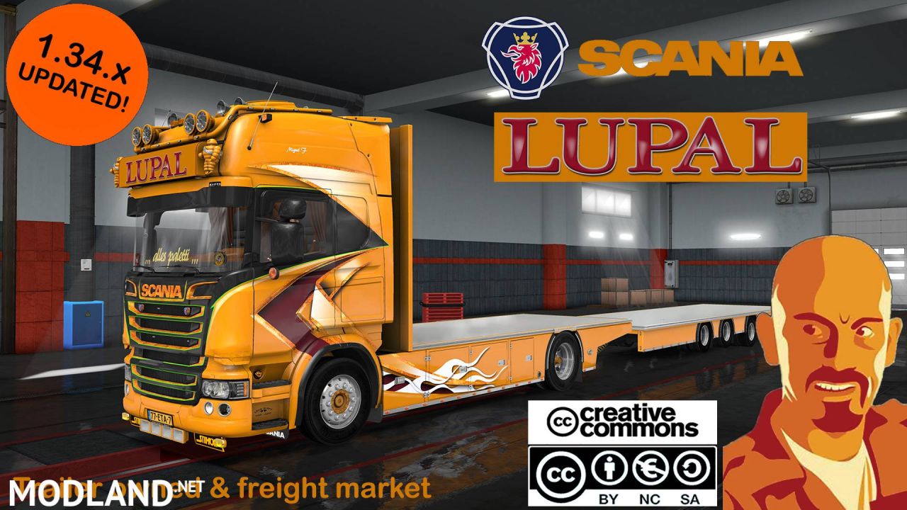 SCANIA LUPAL & TRAILER OWNED ETS2 1.34.x