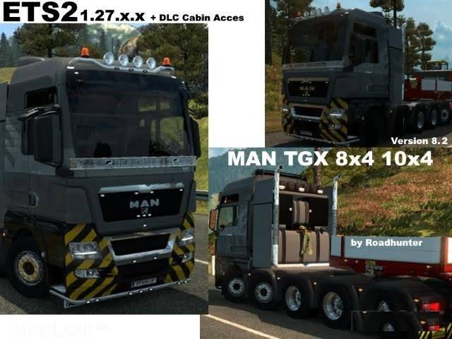 MAN TGX 8×4 10×4 ETS2 1.27.2.x