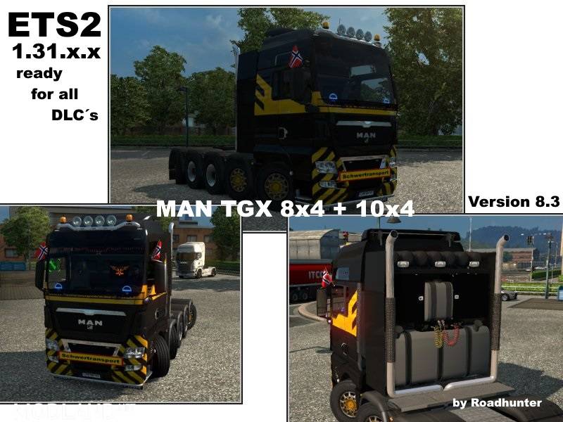 MAN TGX 8×4 10×4 ETS2 1.31.2.x