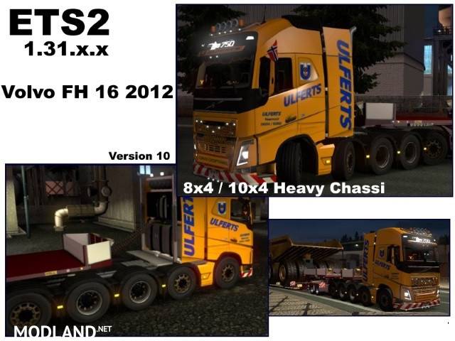Volvo FH 2012 8×4 and 10×4 V10 ETS21.31.x