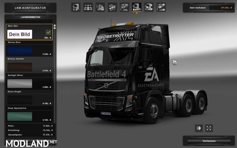 Volvo FH 16 Battlefield 4 Skin