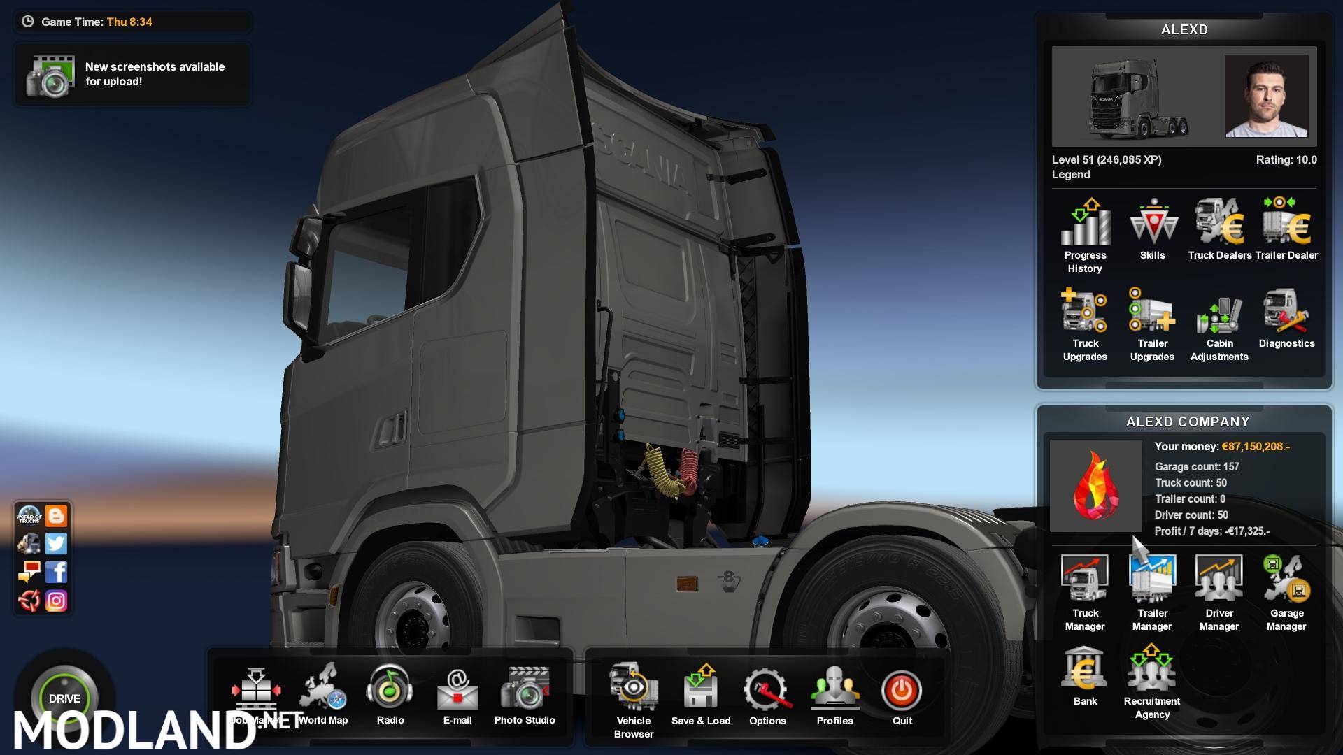 ETS 2 – 1.44 Finished Save Game Profile