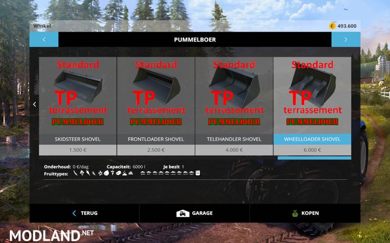 Shovelset Standard + TP + Terrassement