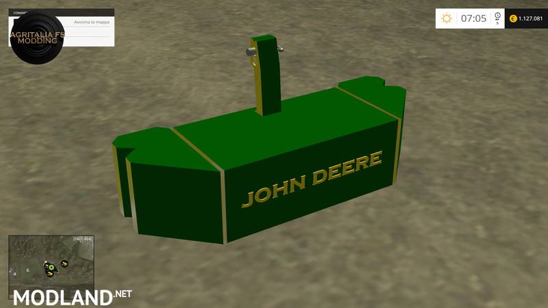 Weight John Deere 1900KG