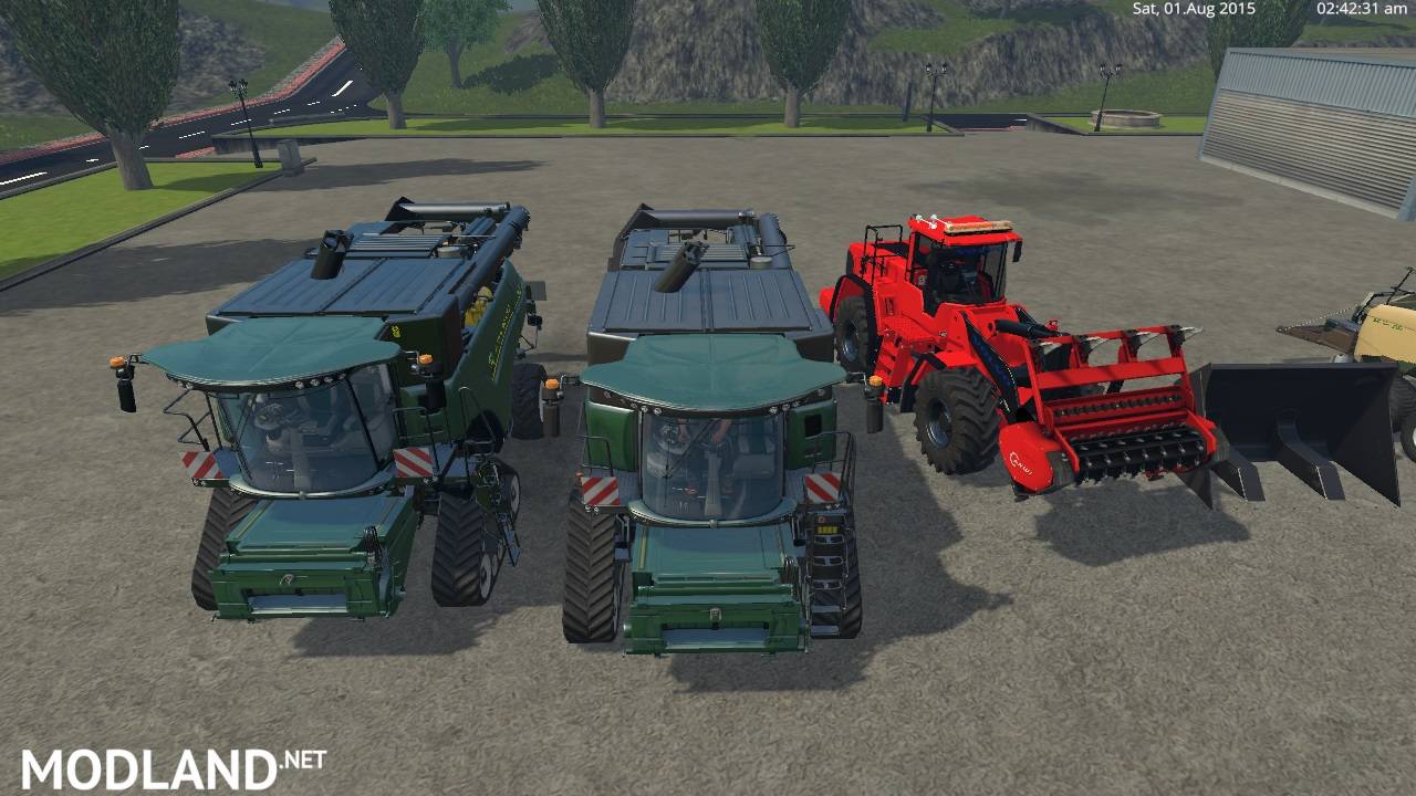 2 John Deere +  New Holland CR1090 + John Deere Superflex Draper