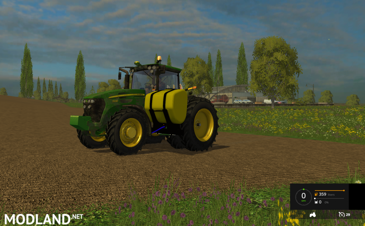 John Deere 7930 with working fert tanks