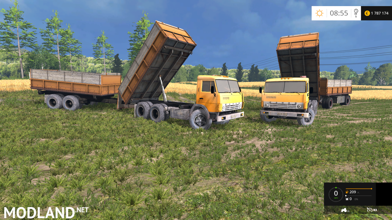 KamAz-55102 Yelow + Trailers