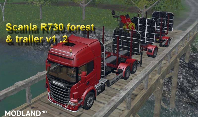 Scania R730 Forest and Trailer