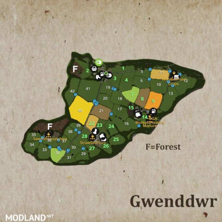 GWENDDWR MAP