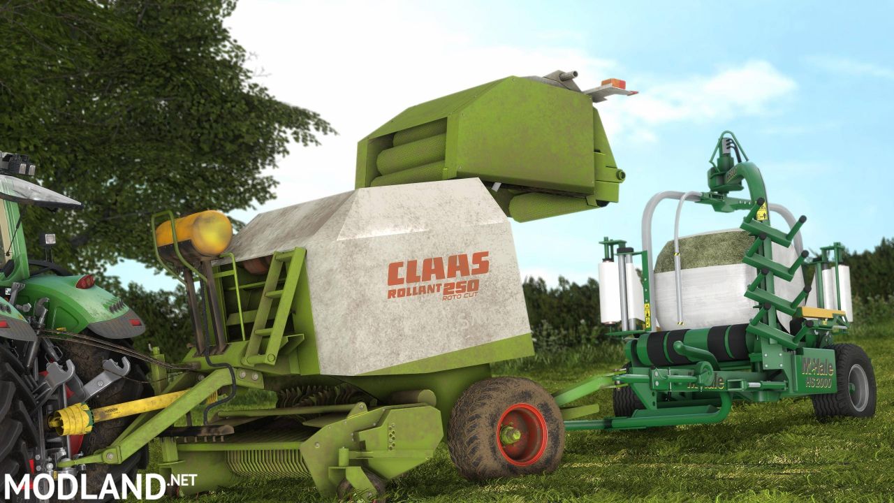 Claas Rollant 250 With Bale Wrapper Arm