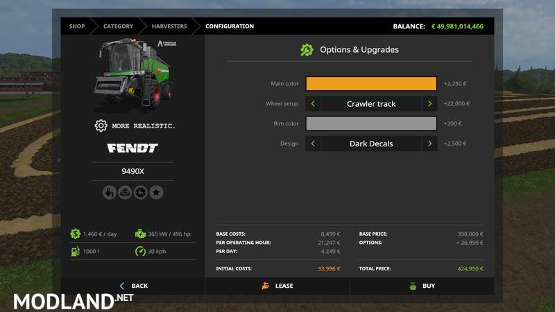Fendt 9490 X More Realistic
