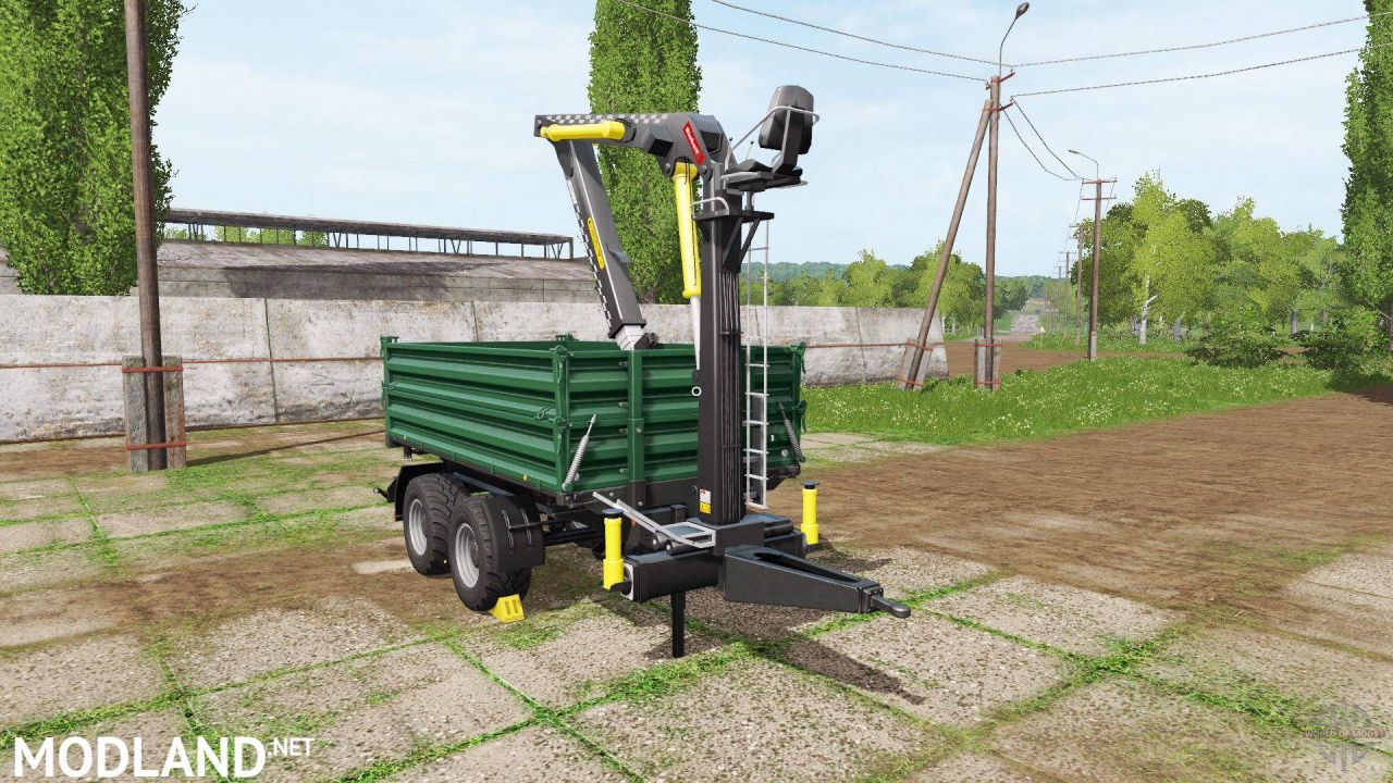 Fliegl timber trailer with fiscar