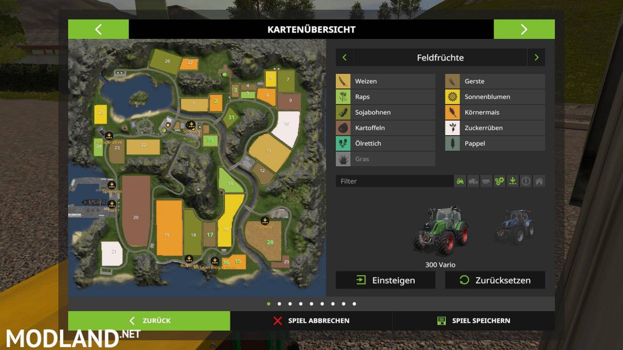 Farming Legend Map
