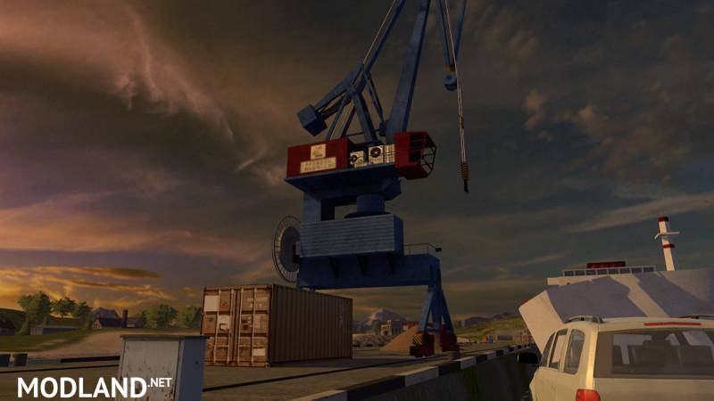 Harbor crane with spline