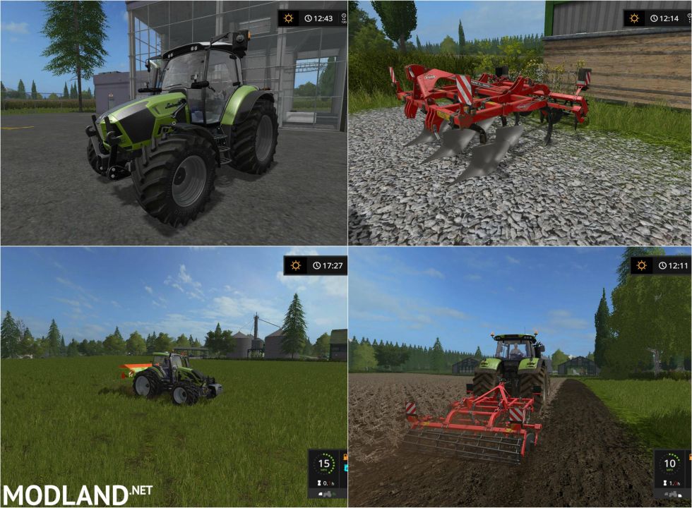 Kuhn small Cultiplough + Two Tractors