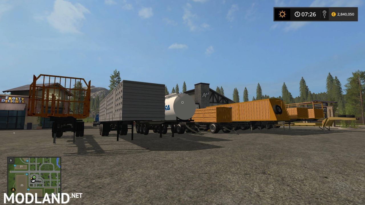 Pack of semi-trailers