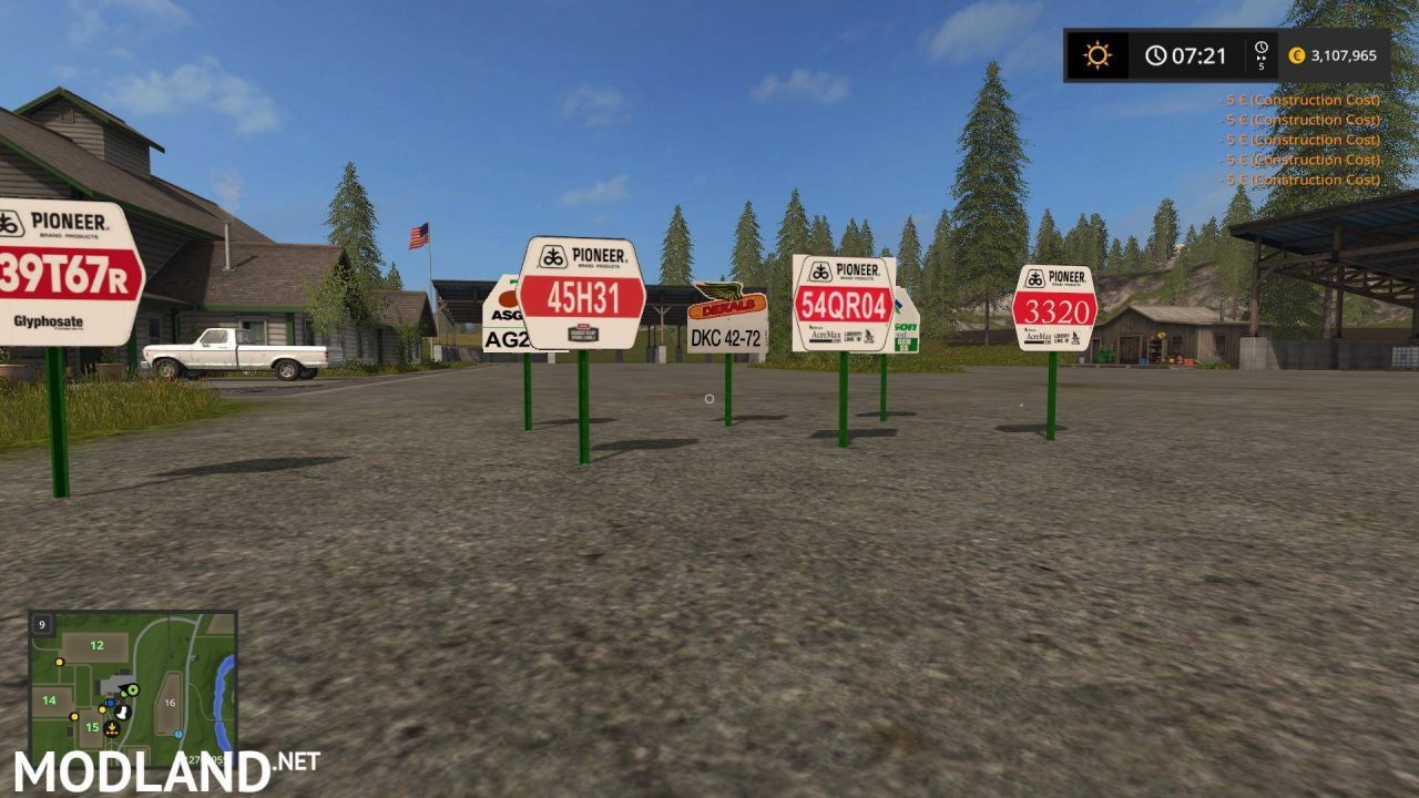 Placeable Crop Signs