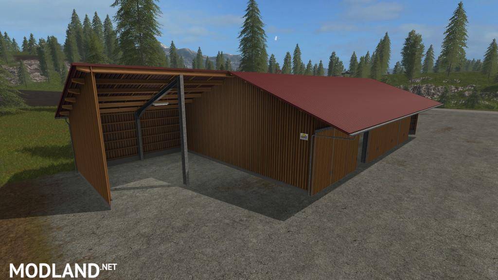 Placeable woodshed for MAchinery and woodchips