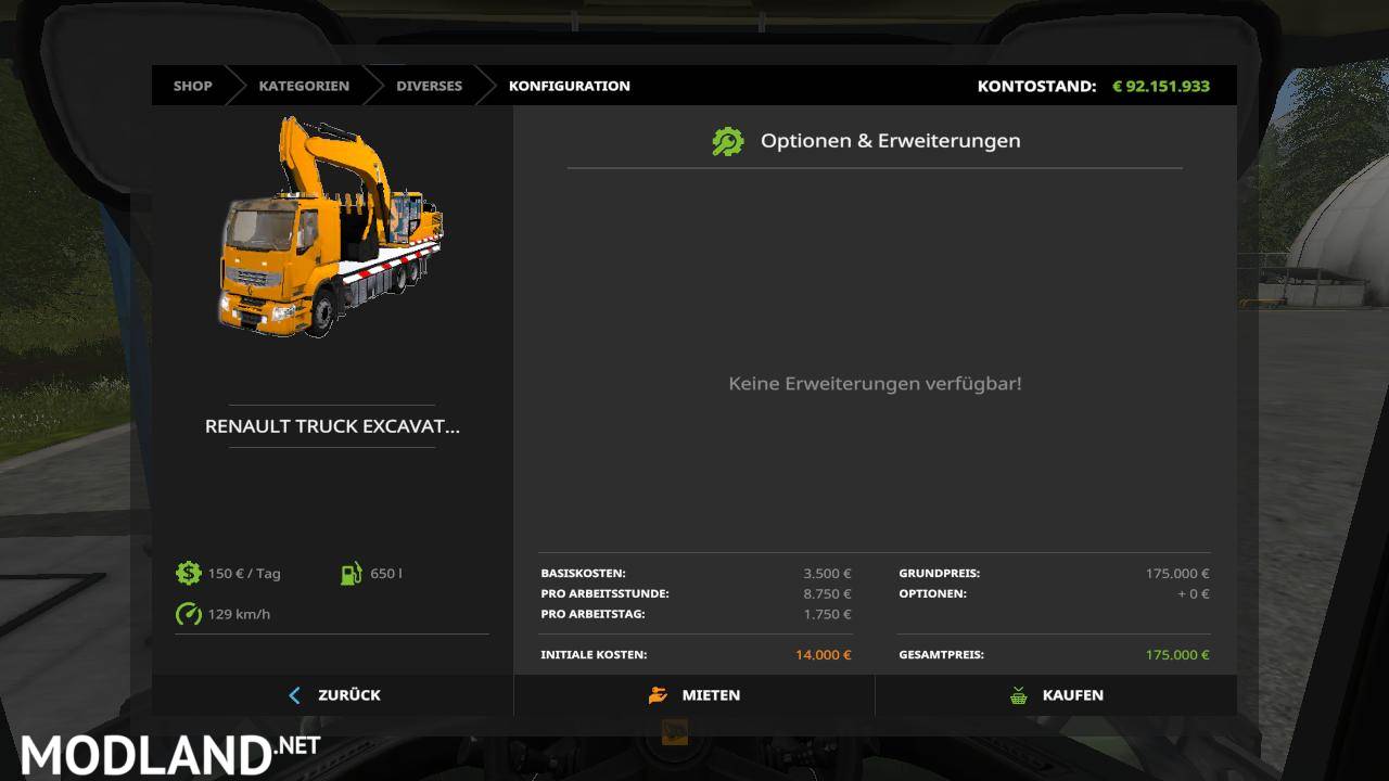 RENAULT TRUCK EXCAVATOR