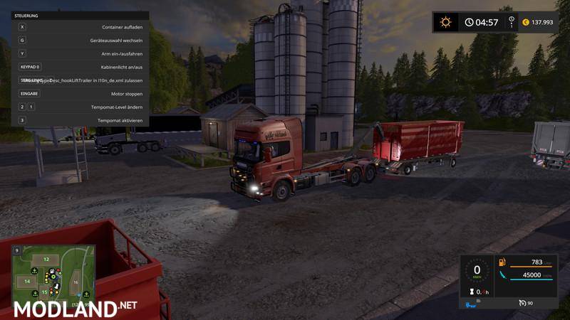 Scania V8 hook lift with rail trailer v 1.0.4.3 Final