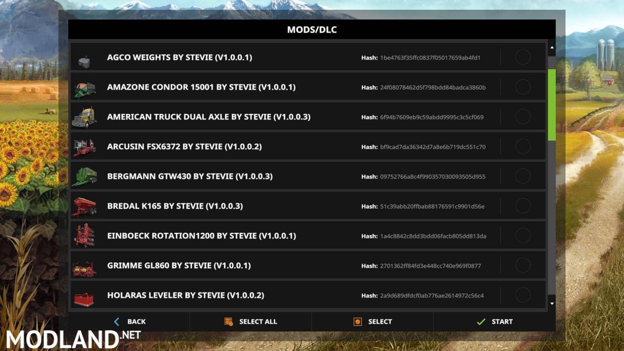 Stevies 2017 Mod Pack