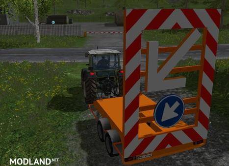 Traffic safety trailer (VSA) with a lighting