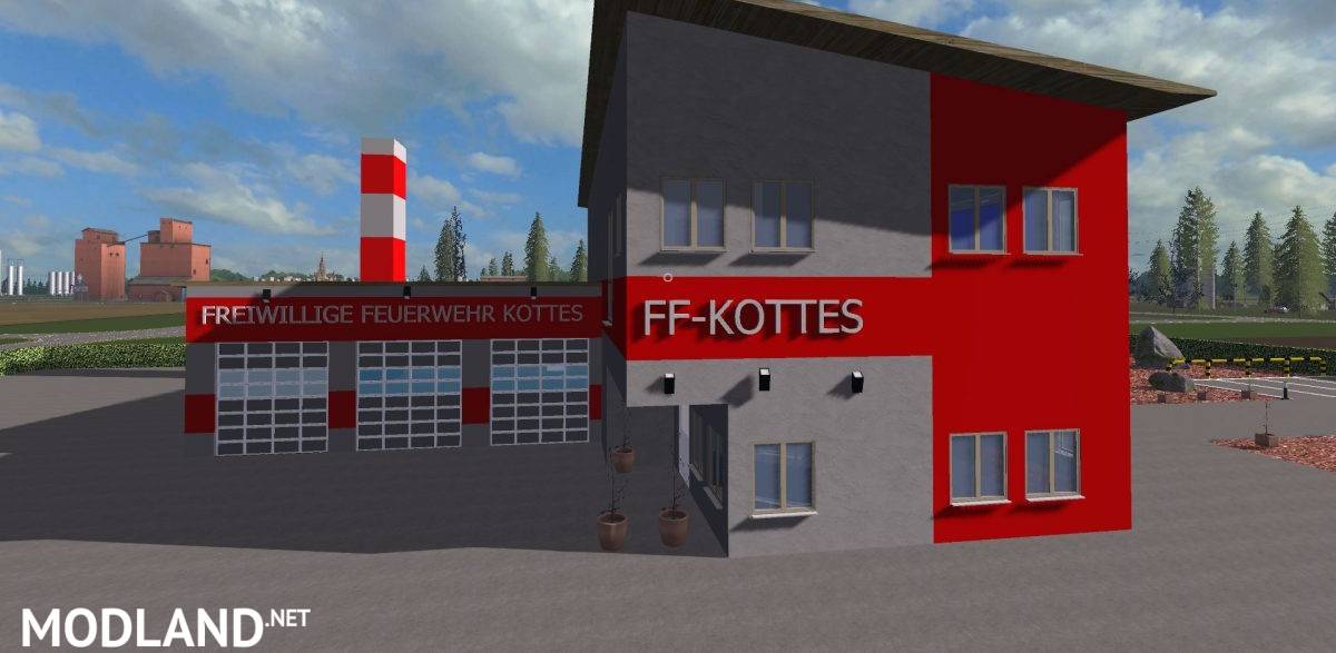 Description: Placeable Kottes Fire Department for Farming Simulator 2017. 