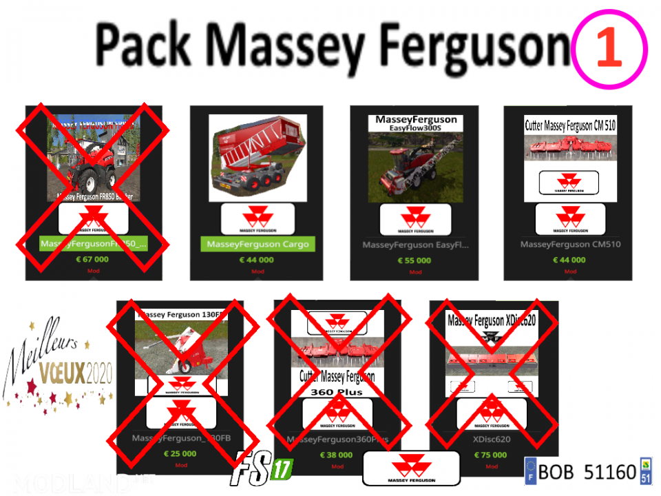 FS 17 Pack1 Massey Ferguson by BOB51160