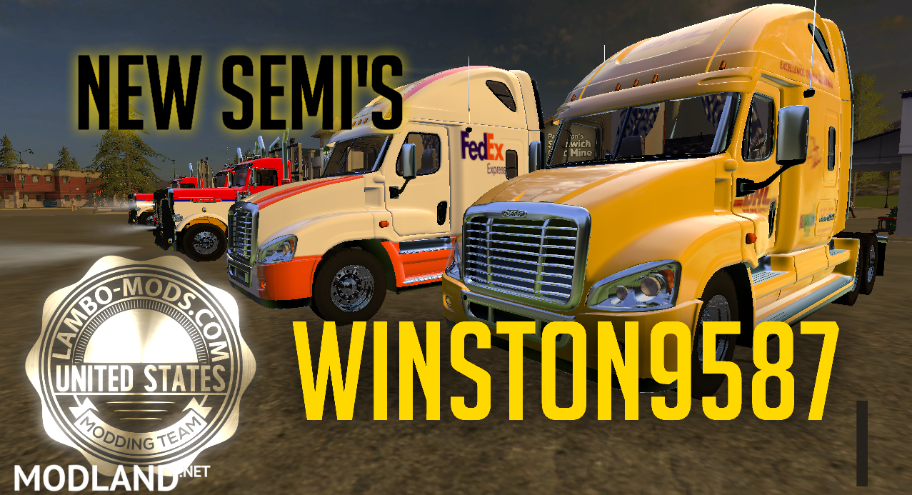 Fs17 Freightliner Cascadia DHL, UPS , FedEx semi