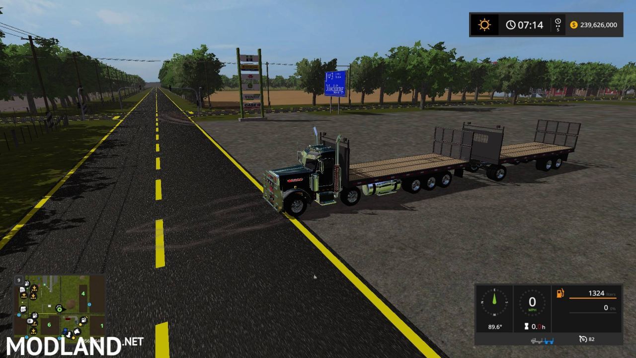 Peterbilt 10x10 Flatbed and Trailer