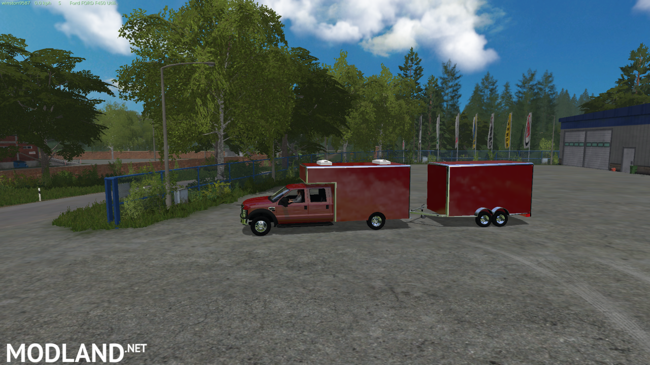 FS17 F450 Utility Truck and trailer