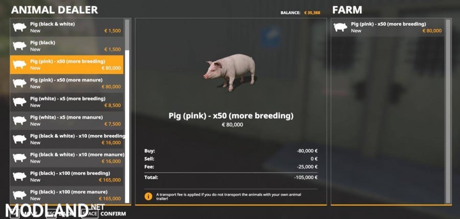 Animal Species - Pig Pack