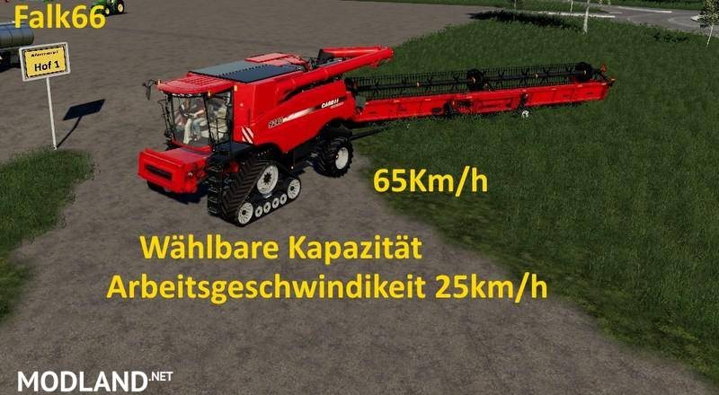 Case Axial 9240 with capacity option and working speed 25Km/h