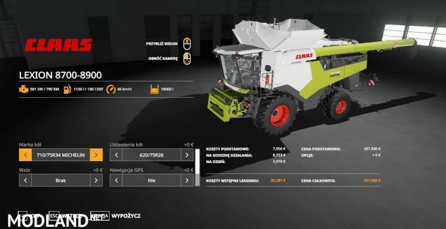 Claas Lexion 8700-8900