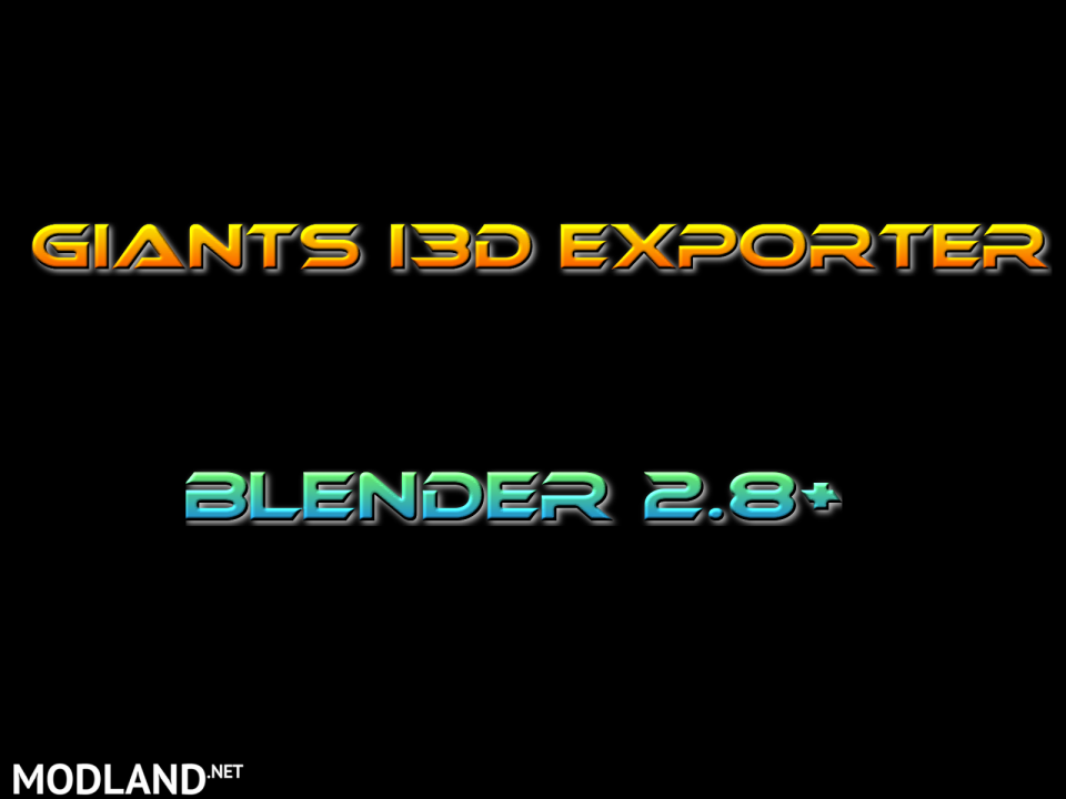 Blender 2.8+ GE i3d Exporter