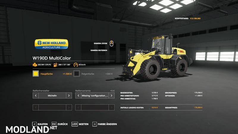 New Holland W190D MultiColor