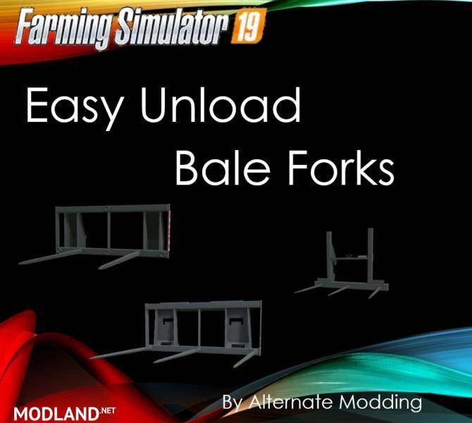 Easy Unload Bale Forks