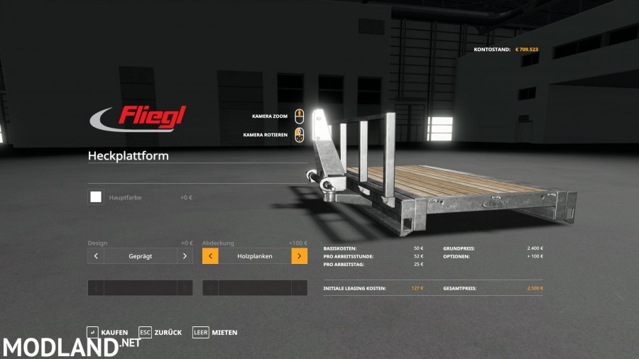 Fliegl Heckplattform