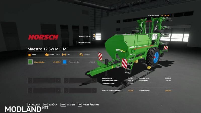 Horsch Maestro12SW MultiFruit Color