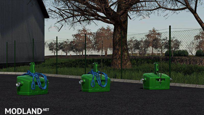JOHN DEERE GEWICHT 900KG