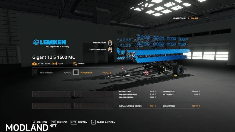 Lemken Heliodor12S - MultiColor